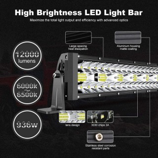 Универсален светодиоден лайтбар - дъгообразен (LED light bar) 127см